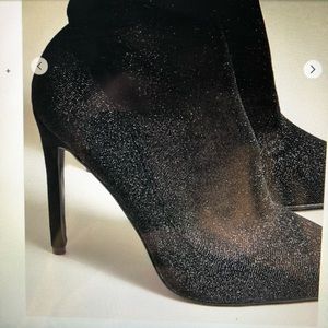 Never worn Metallic knit over the knee sock boots